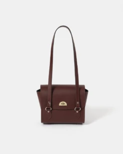 The Mini Emily -Oxblood Saffiano