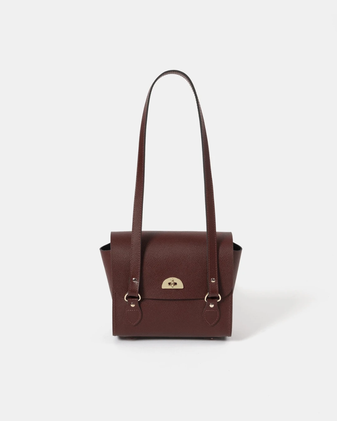 The Mini Emily -Oxblood Saffiano 3 The Mini Emily -Oxblood Saffiano