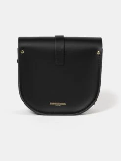 The Saddle Bag - Black & Gold -Cambridge Satchel 14 2 821205