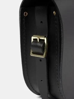 The Saddle Bag - Black & Gold -Cambridge Satchel 14 4 197581
