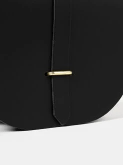 The Saddle Bag - Black & Gold -Cambridge Satchel 14 5 885751