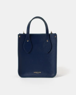 The Mini Tote - Blueberry Saffiano