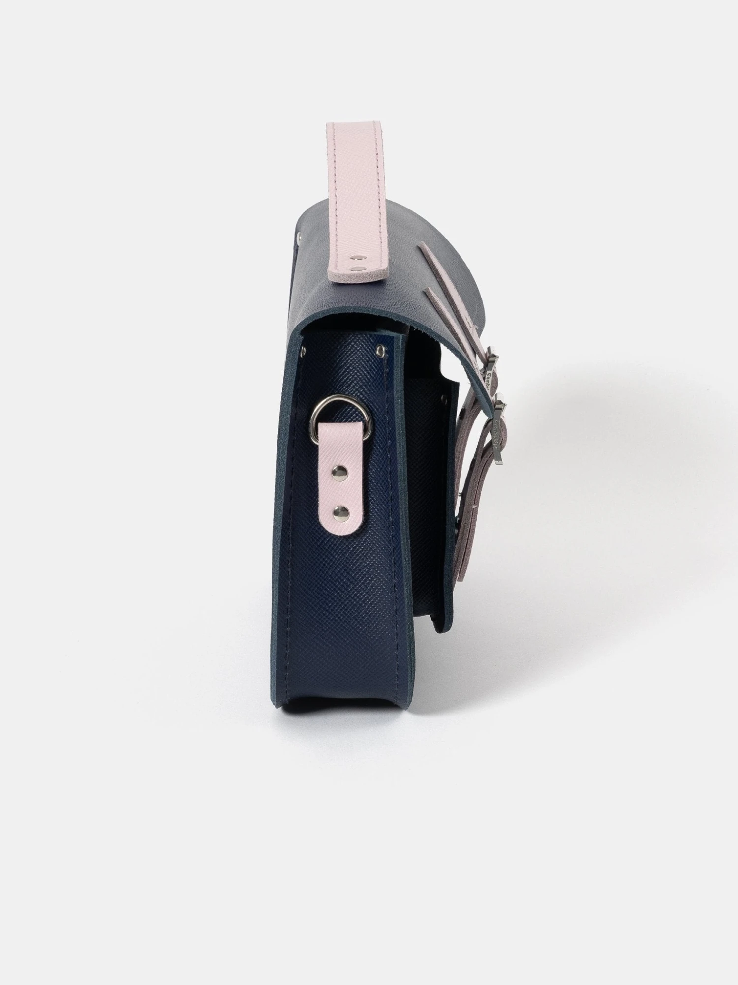 The 11 Inch Batchel - Blueberry & Fondant Pink Saffiano 6 The 11 Inch Batchel - Blueberry & Fondant Pink Saffiano - Image 4