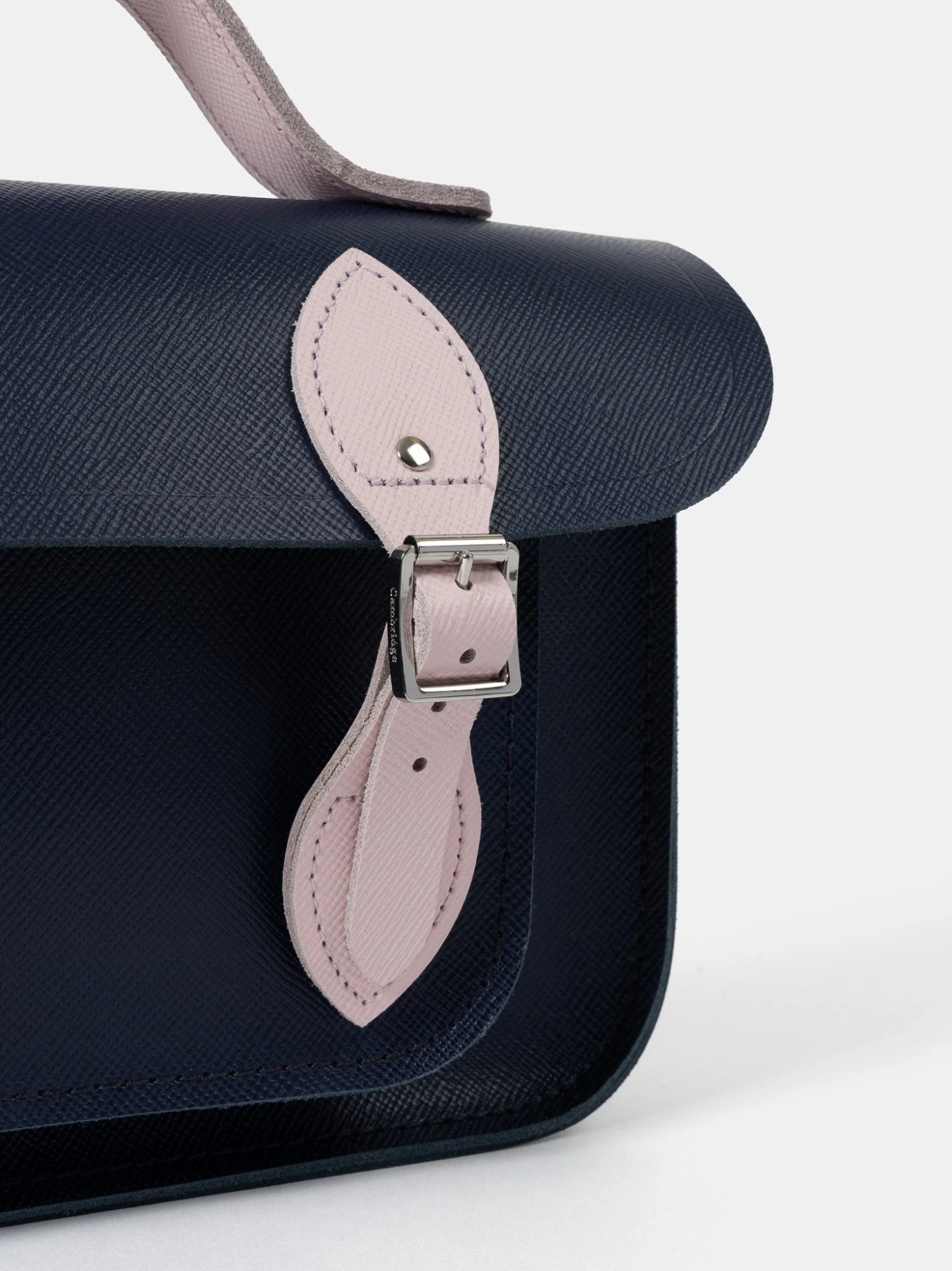 The 11 Inch Batchel - Blueberry & Fondant Pink Saffiano 8 The 11 Inch Batchel - Blueberry & Fondant Pink Saffiano - Image 6