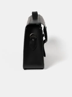 The 15 Inch Batchel - Black With Strome Modern Tartan -Cambridge Satchel BAT151678BNH20101 3 126029