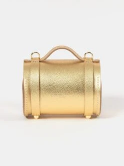 The Micro Bowls Bag - Foil Gold Saffiano -Cambridge Satchel BOWMR1127MPG20101 2 516890