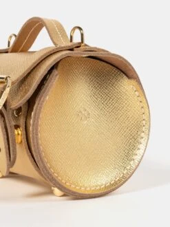 The Micro Bowls Bag - Foil Gold Saffiano -Cambridge Satchel BOWMR1127MPG20101 6 389958