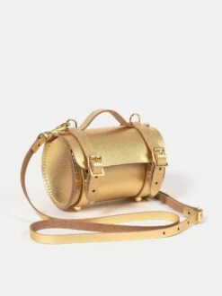The Micro Bowls Bag - Foil Gold Saffiano -Cambridge Satchel BOWMR1127MPG20101 7 687044