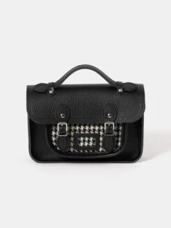 The Mini - Black Celtic Grain & Harris Tweed® Houndstooth Tartan