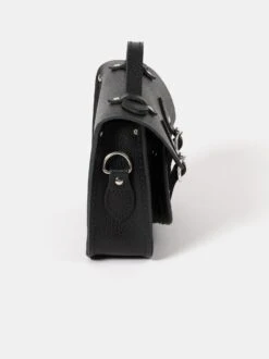 The Mini - Black Celtic Grain & Harris Tweed® Houndstooth Tartan -Cambridge Satchel MINNA0217MBN20101 3 351540