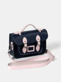 The Mini - Blueberry & Fondant Pink Saffiano -Cambridge Satchel MINNA1680MBN20101 07 193079