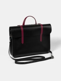 The Music Case - Black & Red Velvet Celtic Grain -Cambridge Satchel MUSNA1677BNH20101 7 580076
