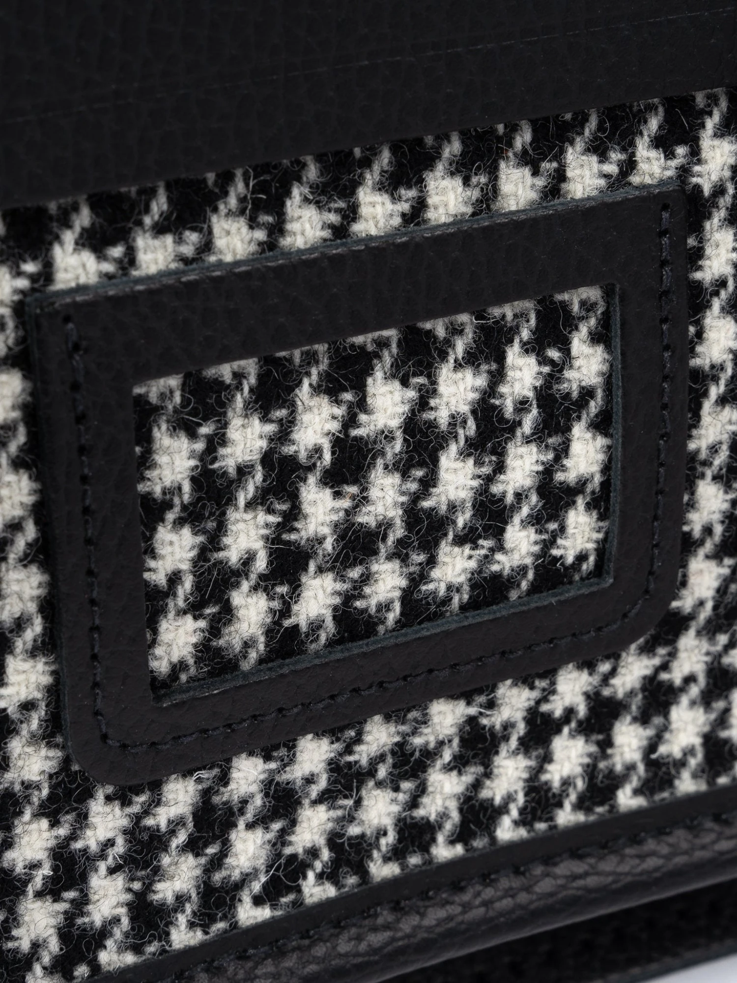 The Small Portrait Backpack - Black Celtic Grain & Harris Tweed® Houndstooth Tartan 10 The Small Portrait Backpack - Black Celtic Grain & Harris Tweed® Houndstooth Tartan - Image 8