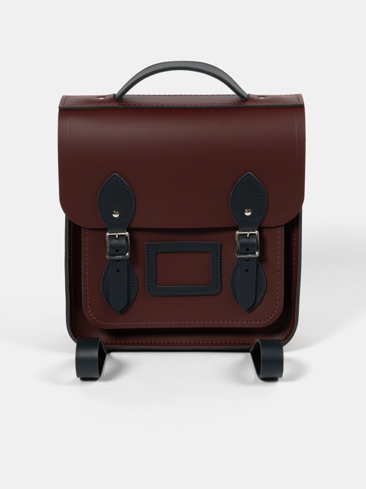 The Small Portrait Backpack - Oxblood & Navy 3 The Small Portrait Backpack - Oxblood & Navy