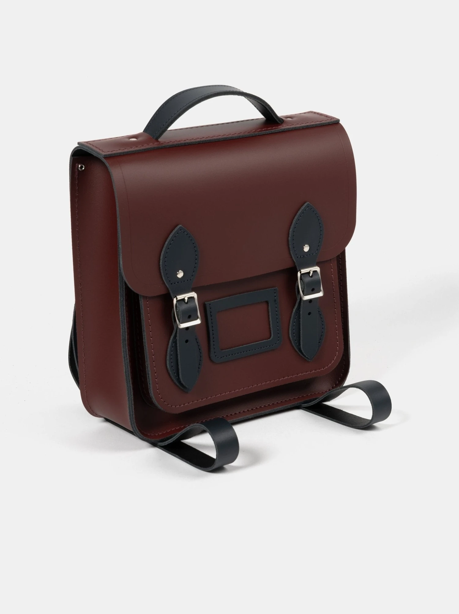 The Small Portrait Backpack - Oxblood & Navy 4 The Small Portrait Backpack - Oxblood & Navy - Image 2