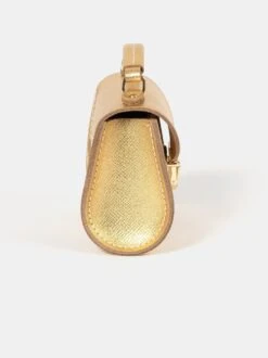 The Micro Poppy - Foil Gold Saffiano -Cambridge Satchel POPMR1127PGH20101 3 801735