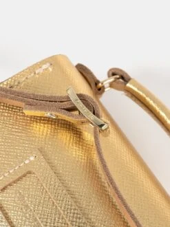 The Micro Poppy - Foil Gold Saffiano -Cambridge Satchel POPMR1127PGH20101 4 885491