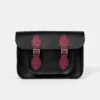 The 11 Inch Satchel - Black & Red Velvet Celtic Grain -Cambridge Satchel SAT111677MBN20101 1 631081