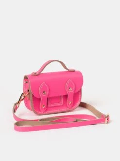 The Micro Satchel - Fluoro Pink -Cambridge Satchel SATMR1012PGH20101 7 249620