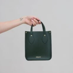 The Mini Tote - Racing Green Celtic Grain 17 The Mini Tote - Racing Green Celtic Grain -Cambridge Satchel SmallGreenTote