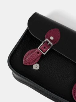 The Little One - Black & Red Velvet Celtic Grain -Cambridge Satchel TLONA1677MBN20101 5 537873
