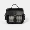 The Traveller - Black Celtic Grain & Harris Tweed® Houndstooth Tartan -Cambridge Satchel TRPSM0217MBN20101 1 828485