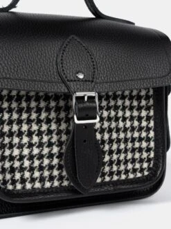 The Traveller - Black Celtic Grain & Harris Tweed® Houndstooth Tartan -Cambridge Satchel TRPSM0217MBN20101 4 671044