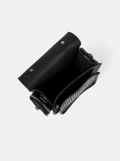 The Traveller - Black Celtic Grain & Harris Tweed® Houndstooth Tartan -Cambridge Satchel TRPSM0217MBN20101 8 622933