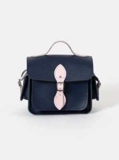 The Traveller - Blueberry & Fondant Pink Saffiano