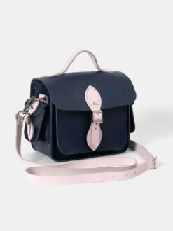 The Traveller - Blueberry & Fondant Pink Saffiano -Cambridge Satchel TRPSM1680MBN20101 7 203515