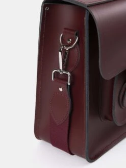 The 16.5 Inch Batchel - Oxblood With Webbing Strap -Cambridge Satchel the 165 inch batchel oxblood with webbing strap 558549
