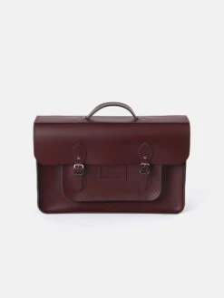 The 16.5 Inch Batchel - Oxblood With Webbing Strap