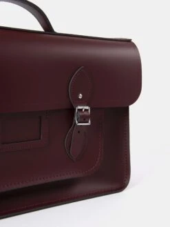 The 16.5 Inch Batchel - Oxblood With Webbing Strap -Cambridge Satchel the 165 inch batchel oxblood with webbing strap 617209