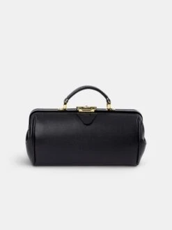 The Doctor's Bag -Midnight Black Calf Grain