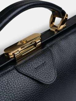 The Doctor's Bag -Midnight Black Calf Grain -Cambridge Satchel the doctors bag midnight black calf grain 462868