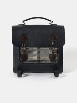 The Messenger Backpack - Navy Celtic Grain & Gloverall Grey Check