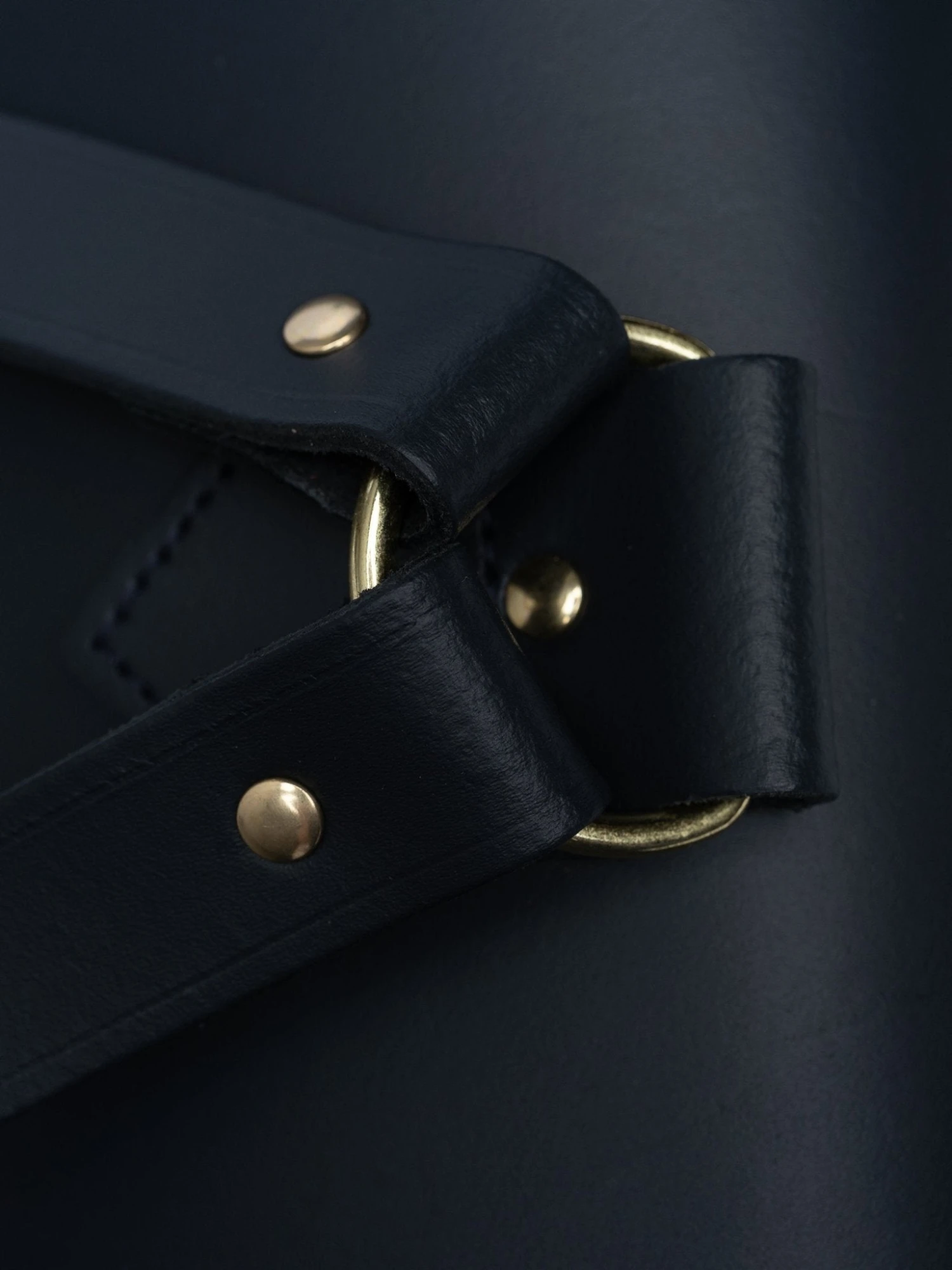 The Messenger Backpack -Navy & Tan Bridle 10 The Messenger Backpack -Navy & Tan Bridle - Image 8