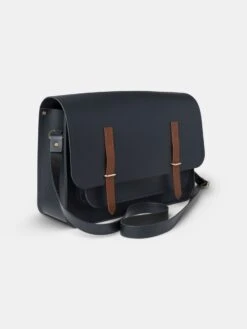 The Messenger -Navy & Tan -Cambridge Satchel the messenger navy tan 181291