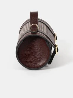 The Mini Bowls Bag - Oxblood Celtic Grain With Pepa London Burgundy Houndstooth -Cambridge Satchel the mini bowls bag oxblood celtic grain with pepa london burgundy houndstooth 241309