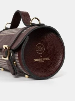 The Mini Bowls Bag - Oxblood Celtic Grain With Pepa London Burgundy Houndstooth -Cambridge Satchel the mini bowls bag oxblood celtic grain with pepa london burgundy houndstooth 476223