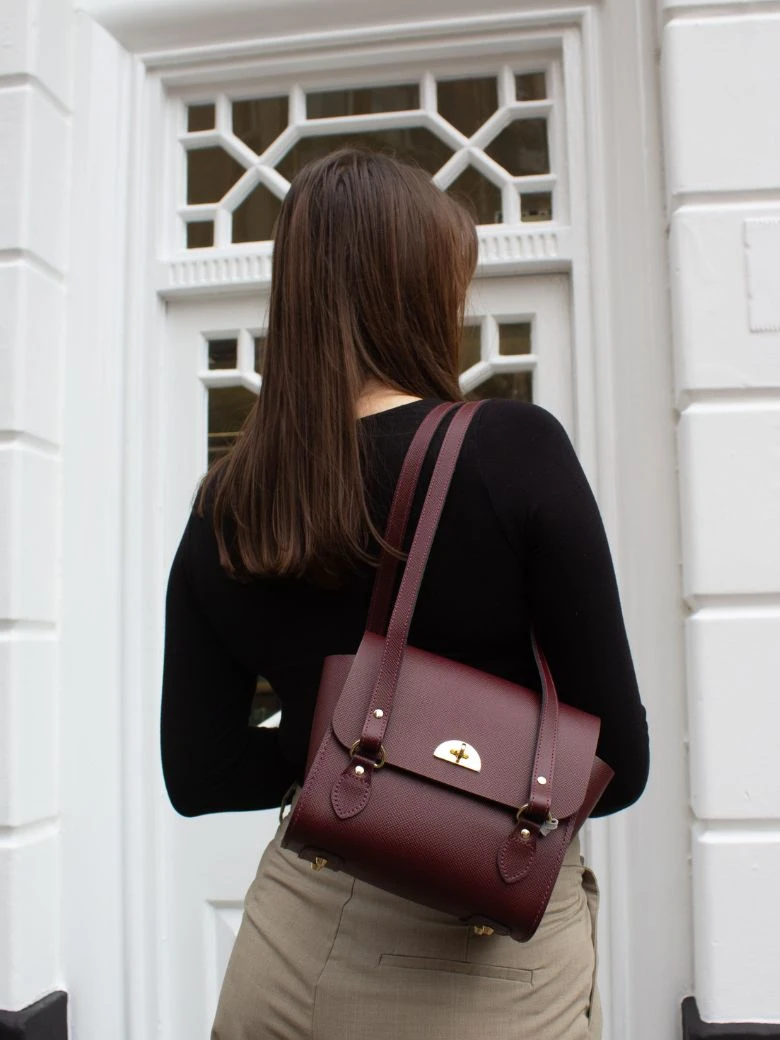 The Mini Emily -Oxblood Saffiano 4 The Mini Emily -Oxblood Saffiano - Image 2