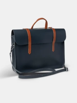 The Music Case -Navy & Tan -Cambridge Satchel the music case navy tan 942286 114808