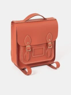 The Small Portrait Backpack - Burning Ember Matte With Contrast Stitch -Cambridge Satchel the small portrait backpack burning ember matte with contrast stitch 287696