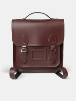 The Small Portrait Backpack -Oxblood