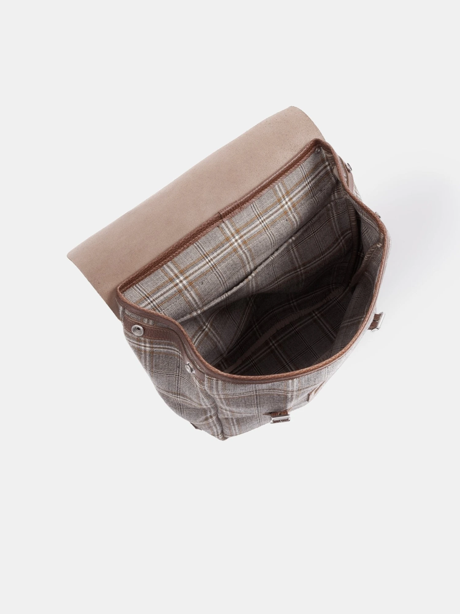 The Steamer Backpack - Bay Celtic Grain & Gloverall Tan Check 7 The Steamer Backpack - Bay Celtic Grain & Gloverall Tan Check - Image 5